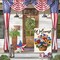 Patriotic 4th of July Floral Garden Flag 12x18 Inch Double Sided Outside, Memorial Day USA America Welcome Yard Outdoor Decoration